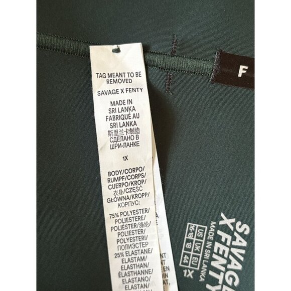 Savage X by Fenty High Waist Legging Green size 1X New 25" Inseam - Picture 6 of 7